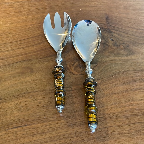 NIB Gorgeous glass beaded serving set. ๐ - Picture 1 of 5